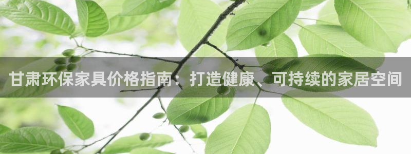 杏耀是什么平台：甘肃环保家具价格指南：打造健康、可持续的家居