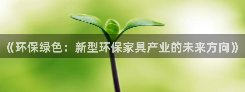 杏耀平台注册入口：《环保绿色：新型环保家具产业的未来方向》