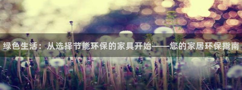 杏耀线路测速登录中心：绿色生活：从选择节能环保的家具开始——